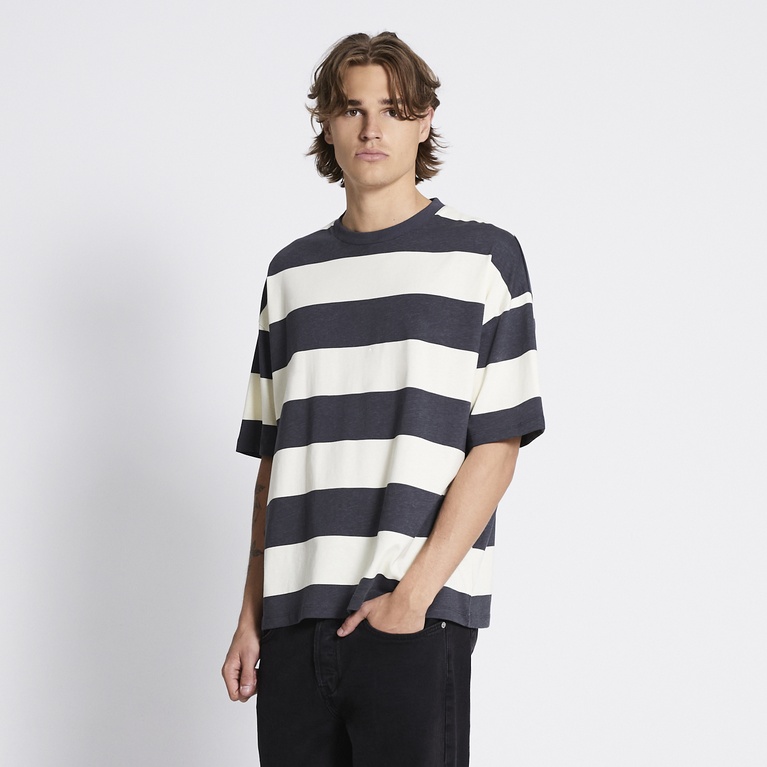 Printed boxy tee "Mikael Printed" Yellow